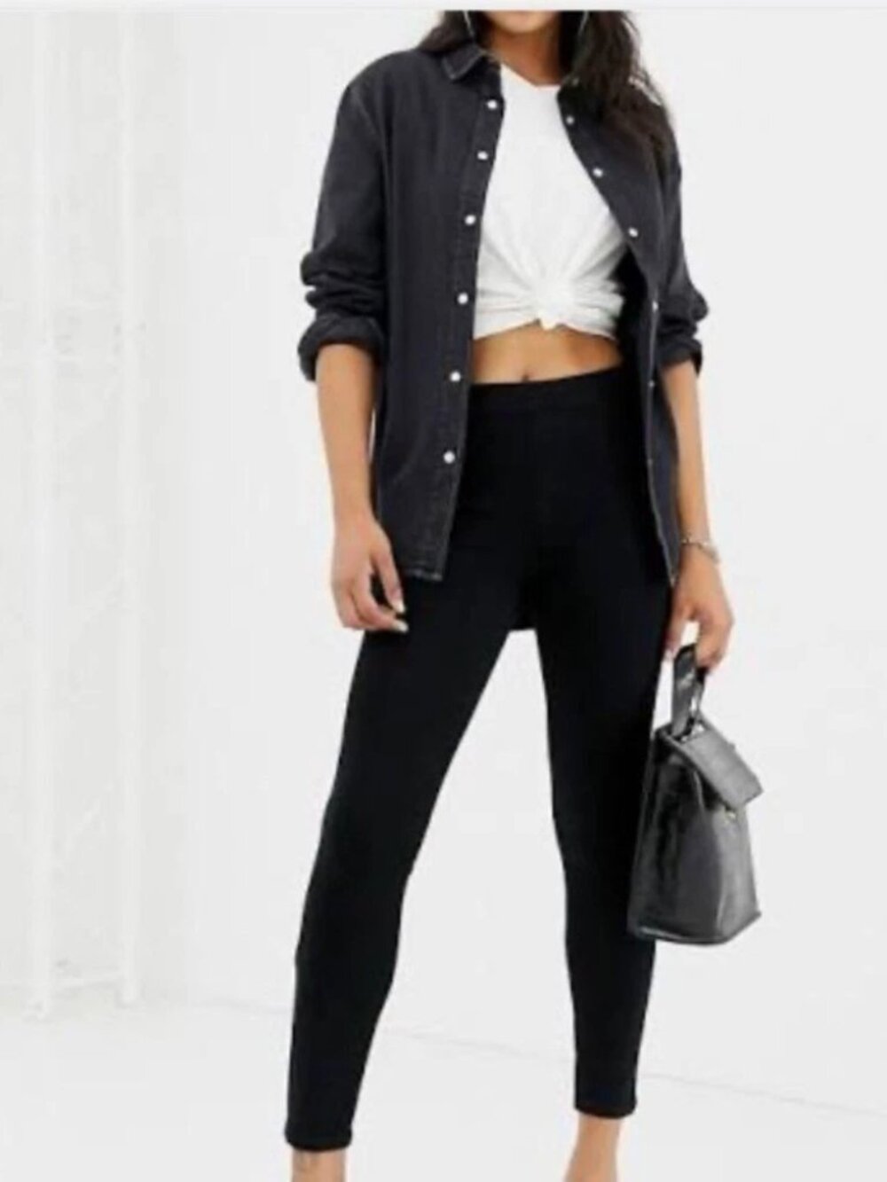 SPANX BLACK STRETCH SKINNY JEANS